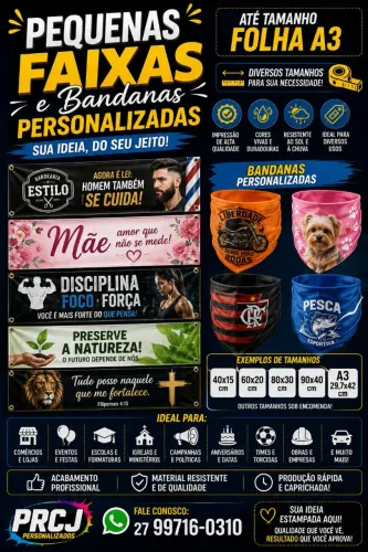 Pequenas faixas e bandana 