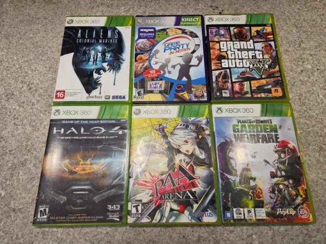 Lote 6 Jogos Xbox 360 Originais (GTA V, Persona 4, Halo 4 E Mais)