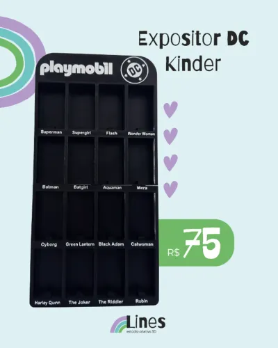Expositor Kinder Playmobil DC