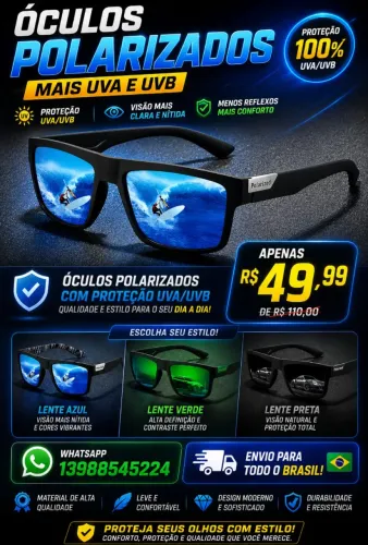 ÓCULOS POLARIZADOS MASCULINOS PRONTA ENTREGa