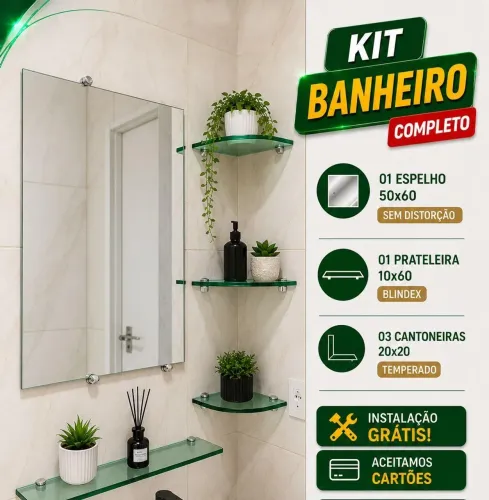 Jogo de banheiro com entrega e instalação grátis 