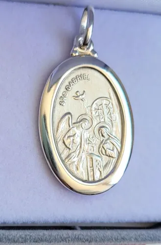 Medalha São Gabriel Prata 925 - DESCONTO