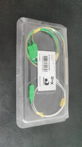 Splitter Óptico PLC 1:2 FiberHome SC/UPC FTTH Fibra Óptica Rede PON Telecom