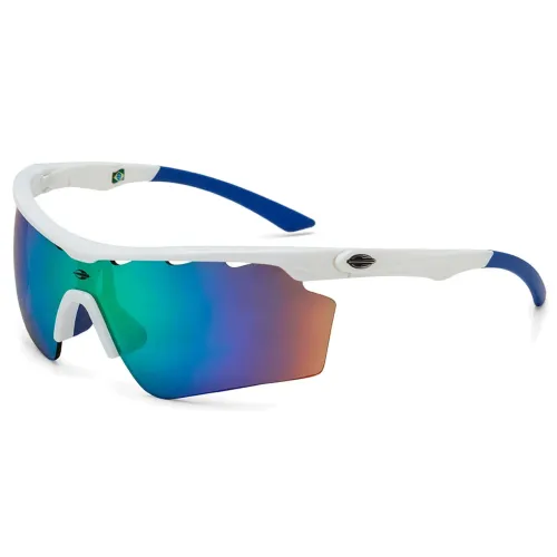 R$250,00 Óculos MORMAII ATHLON 5, Branco, com Lente Verde/Azul. Ciclismo,Corrida,etc.