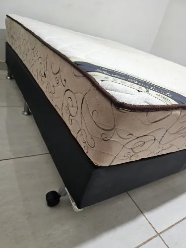 Cama box casal + colchão Ortobom