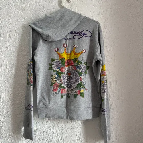 blusa moletom ed hardy cinza g