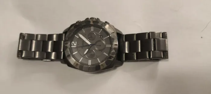 Relógio Fossil pulseira de aço cinza chumbo puro estilo!