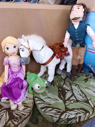 Kit Festa Rapunzel Disney Originais 50cm + Torre Mdf + Painel