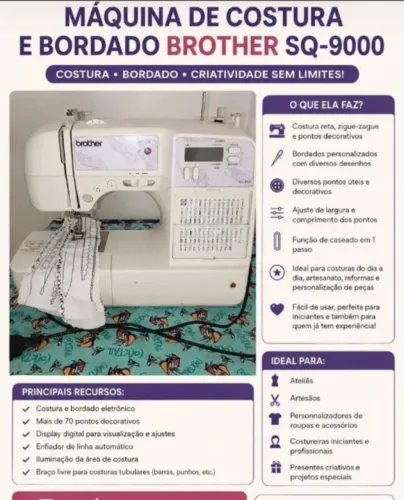 Maquna de costurar e bordado