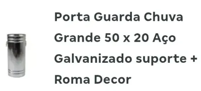 Porta guarda chuva grande 50 x 20 aço galvanizado com suporte
