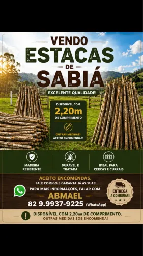 Vendo Estacas de Sabiá