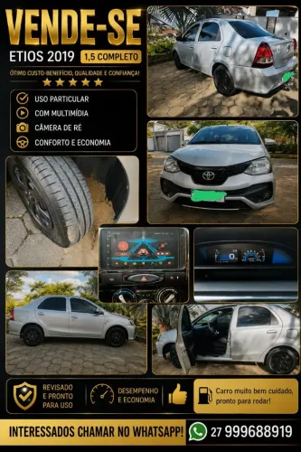 Toyota Etios X Sedan 1.5 Flex 16V 4P Mec. 2019