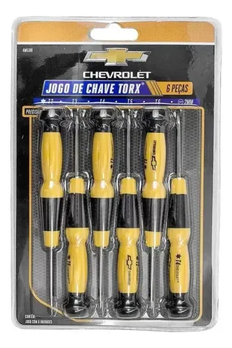 Jogo De Chave Chevrolet Com 6 Peças Precisão Torx T2 A T6