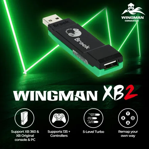 Adaptador Brook Wingman XB2 para Xbox  para controles Ps5/Ps4/Switch Pro/Outros
