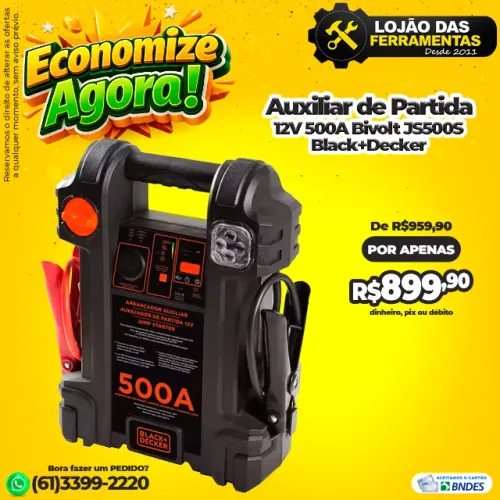 Auxiliar de Partida 12V 500A Bivolt JS500S Black+Decker