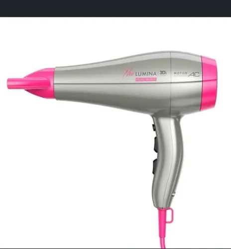 Secador de cabelo Taiff rosa e cinza