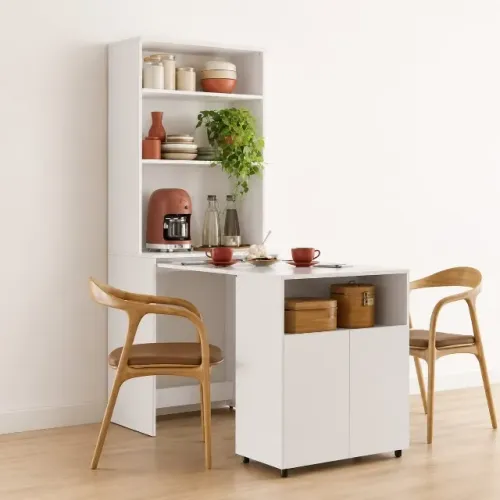 Novo! Mesa Dobrável Dueto Na Cor Branca