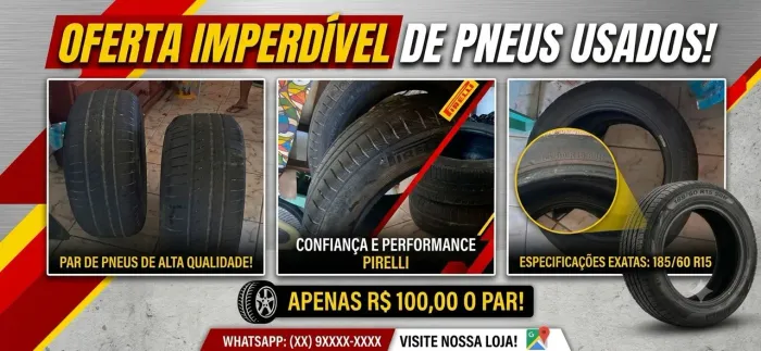 Pneu Aro 15 (o par)