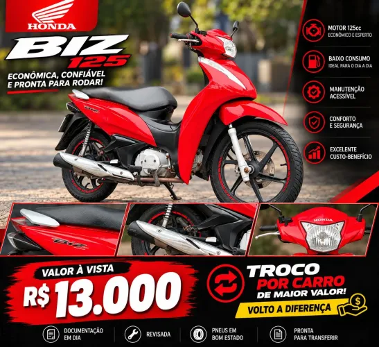 Honda Biz - Aceito Troca por Carro