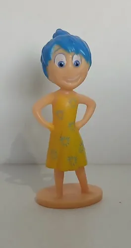 BONECO MINIATURA ORIGINAL DIVERTIDA MENTE DISNEY PIXAR ALEGRIA