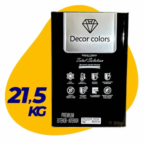 Tinta borracha líquida branco neve decor colors 21kg lacrada
