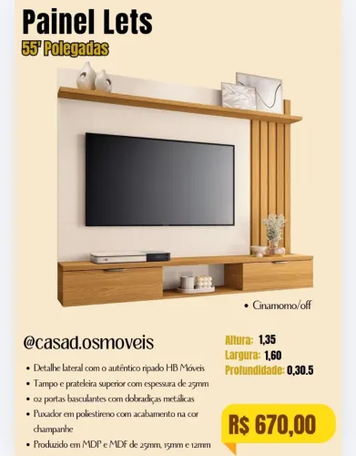 Painel Lets tv até 55 polegadas 