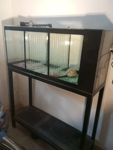 Aquário para pet shop com 3 reparticões