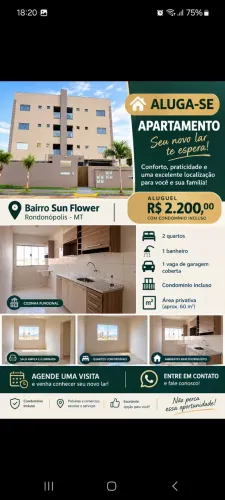 Alugo apartamento 2 quartos