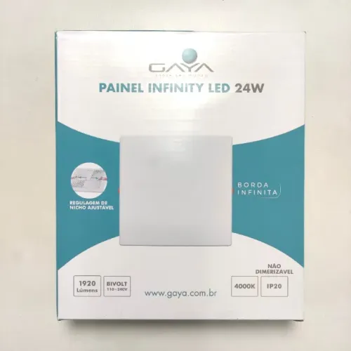 Painel Borda Infinita Gaya Branco-neutro 24w