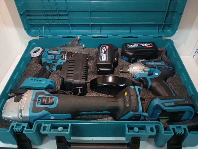 Kit Parafusadeira/Furadeira/Chave de Impacto Durawell Brushless BS-6803 + Maleta