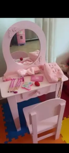 Penteadeira infantil rosa