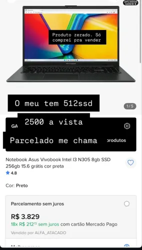 Notebook i3 zero lacrado