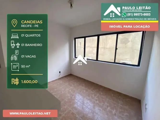 Estudio Candeias 1 quarto muito bem localizado junto ao Atacadão de Candeias por 1600 reai