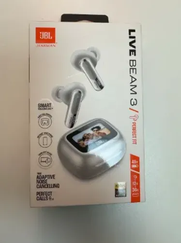 Fone De Ouvido Bluetooth Jbl Live Beam 3 Prata