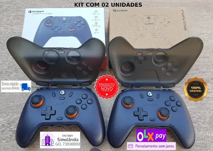 KIT 2 Controle de Jogos para Smartphones PC Steam Switch Sem Fio GameSir T4 Nova Lite