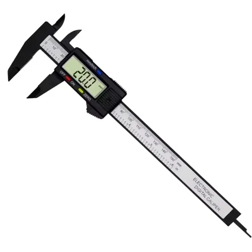 Paquímetro Digital Profissional de Fibra de Carbono + Bateria Extra + Estojo<br>
