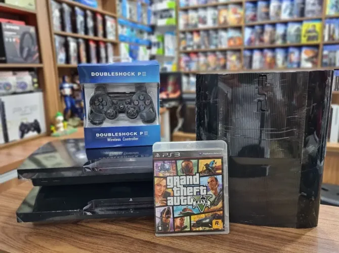 PS3 SLIM E SUPER SLIM DESBLOQUEADO SEMI NOVO 3 MÊS DE GARANTIA 