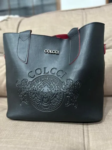 Bolsa colcci de ombro preta em otimo estado