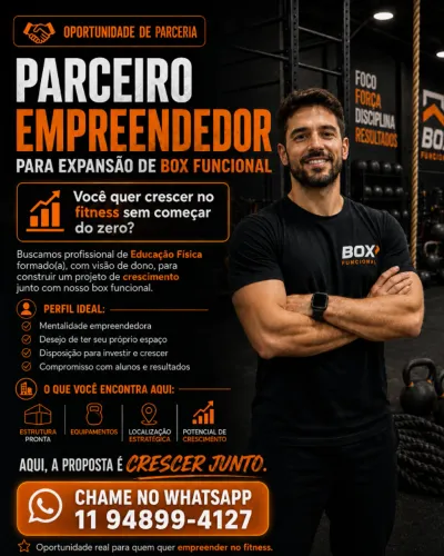 Parceiro empreendedor para expansão de box funcional.