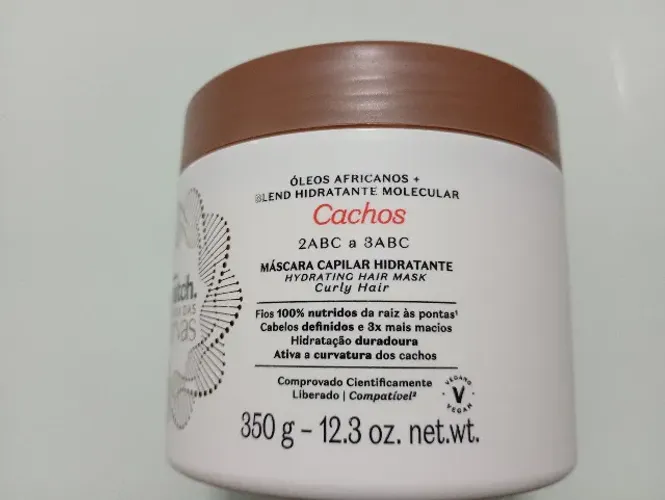 MASCARA CAPILAR HIDRATANTE CACHOS 2ABC-3ABC O BOTICÁRIO *R$ 35,00 - O F E R T A