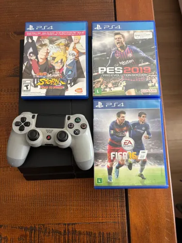 PLAYSTATION 4 (PS4) PRO (1T) + Controle + Cabos + Jogos