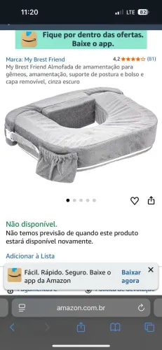 Almofada de amamentação para gêmeos