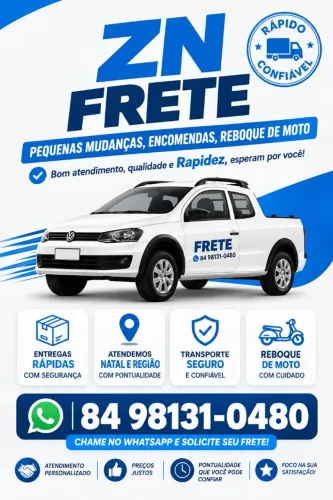 FRETE/PEQUENAS MUDANÇAS ZONA NORTE