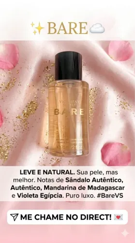 Mini fine fragrância bare 75 ml Victoria?s Secret 