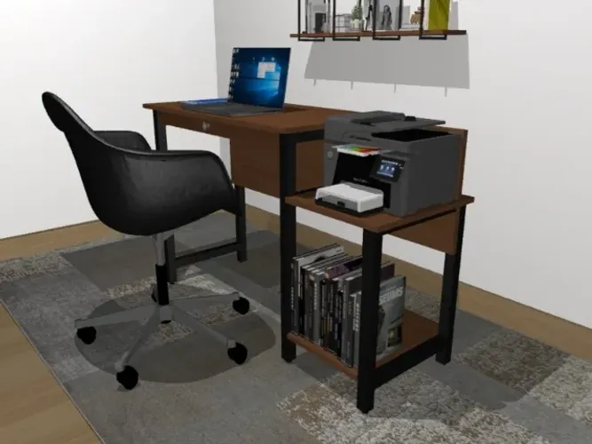 Mesa Office Work: L100cm x P40cm x A76cm