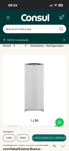 Vendo uma geladeira CRB36MB