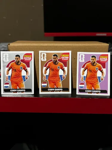 3 Figurinhas Cody Gakpo Legend ( Lilas, Bronze e Prata)