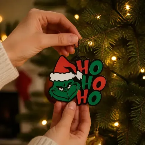KIT 3 Pendentes Frente E Verso Árvore Natal Grinch