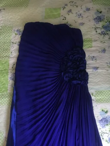 vestido de festa azul