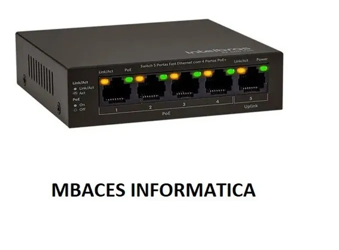 Switch Sf 500 Poe 5 Portas Fast Com 4 Portas Poe Intelbras